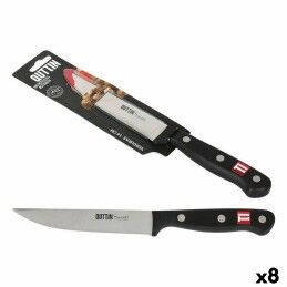 Quttin|Cutelo de Cozinha Quttin Sybarite Preto Prateado 17,5 cm (6 Unidades)