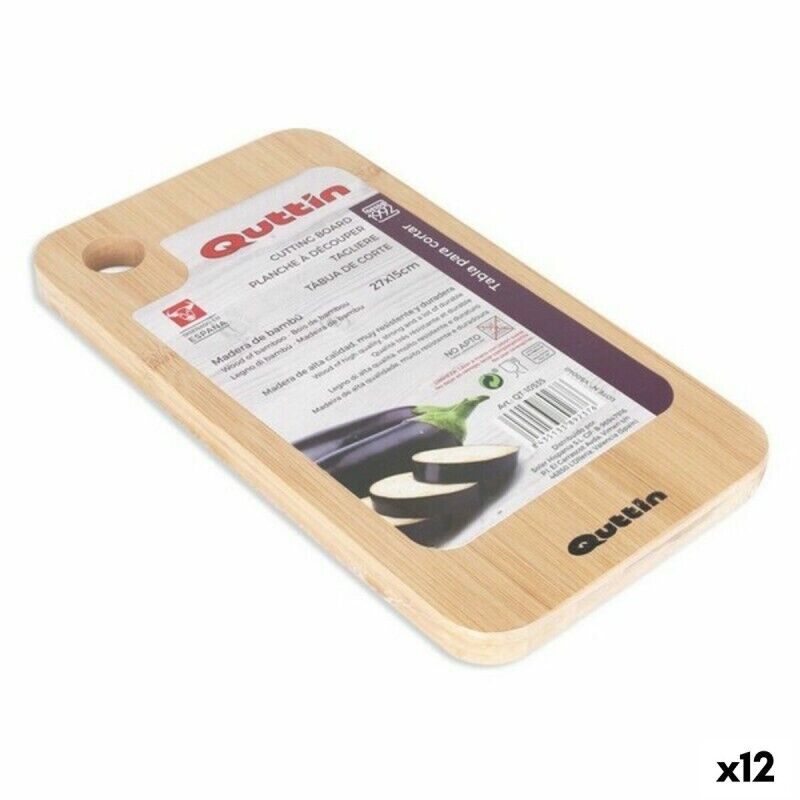 Quttin|Tábua de corte Quttin Quttin Bambu 27 x 15 x 1,5 cm (12 Unidades) (27 x 15 cm) Quttin|Tábua de corte Quttin Quttin Bambu 27 x 15 x 1,5 cm (12 Unidades) (27 x 15 cm)