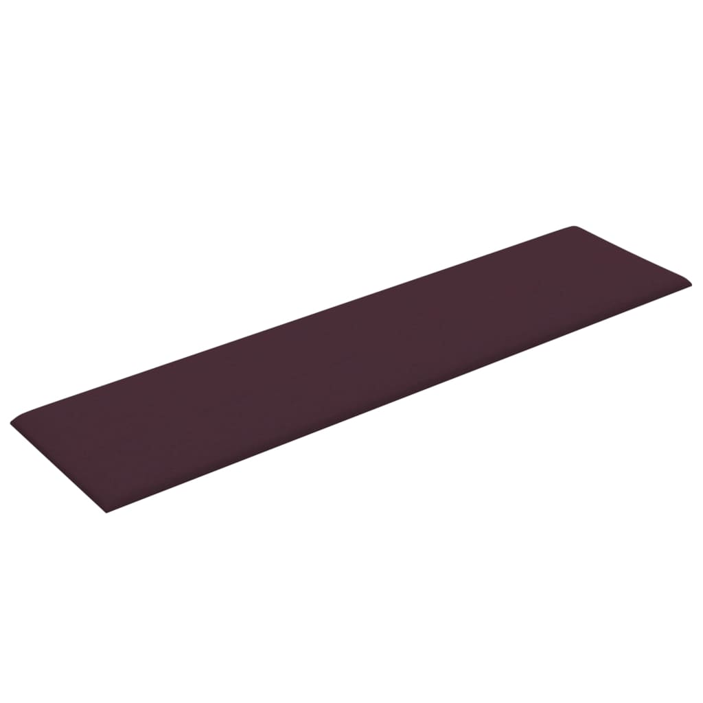 vidaXL Painel de parede 12 pcs 60x15 cm tecido 1,08 m² roxo