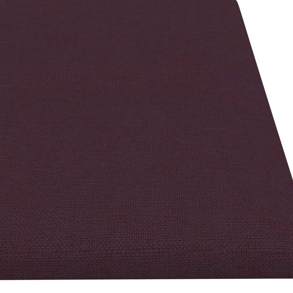 vidaXL Painel de parede 12 pcs 60x15 cm tecido 1,08 m² roxo