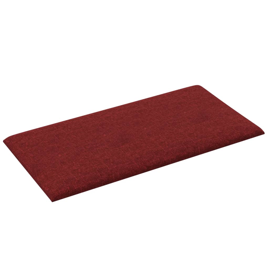 vidaXL Painel de parede 12 pcs 30x15 cm tecido 0,54 m² vermelho tinto