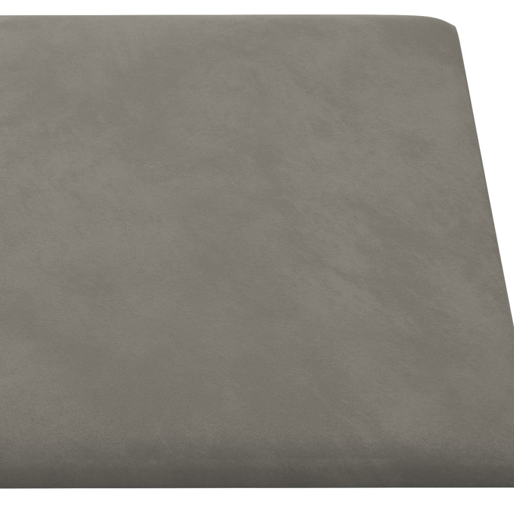 vidaXL Painel de parede 12 pcs 30x15 cm veludo 0,54 m² cinza-claro