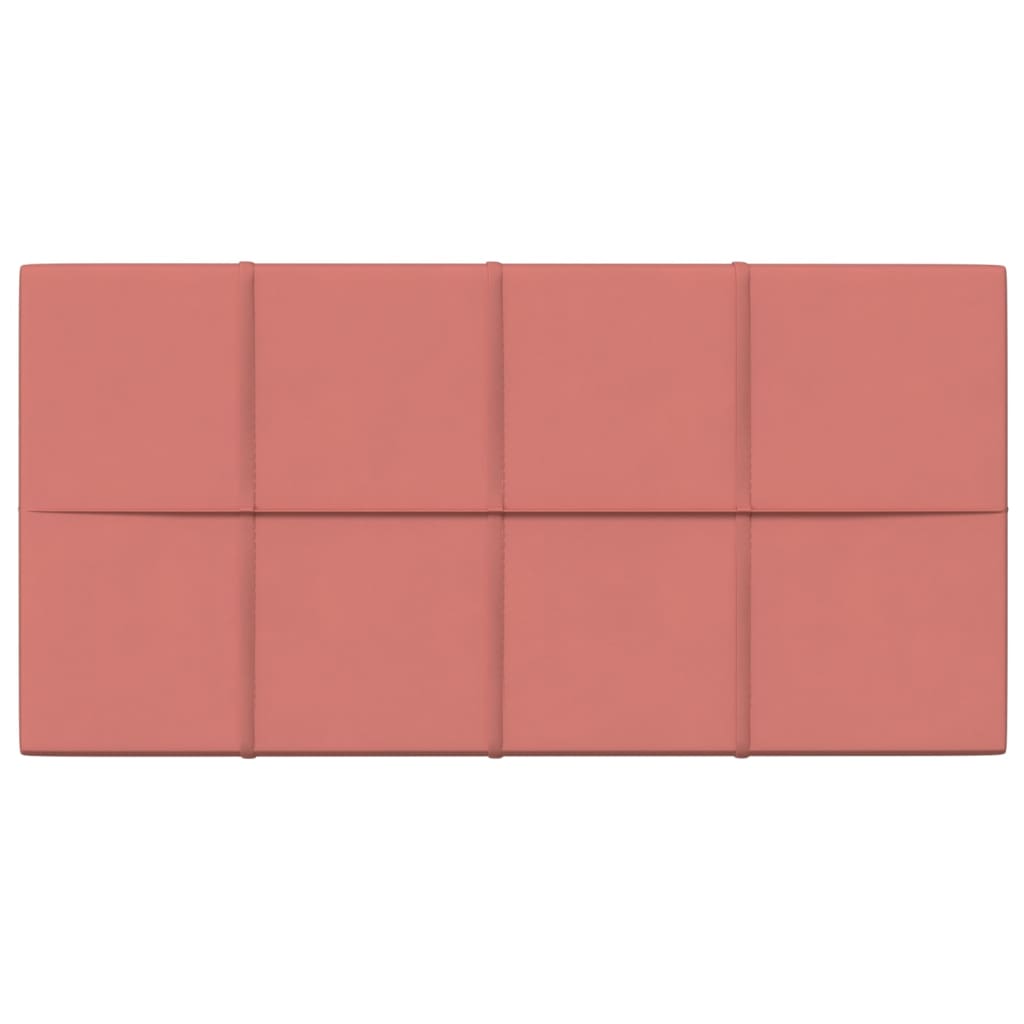 vidaXL Painel de parede 12 pcs 60x30 cm veludo 2,16 m² rosa