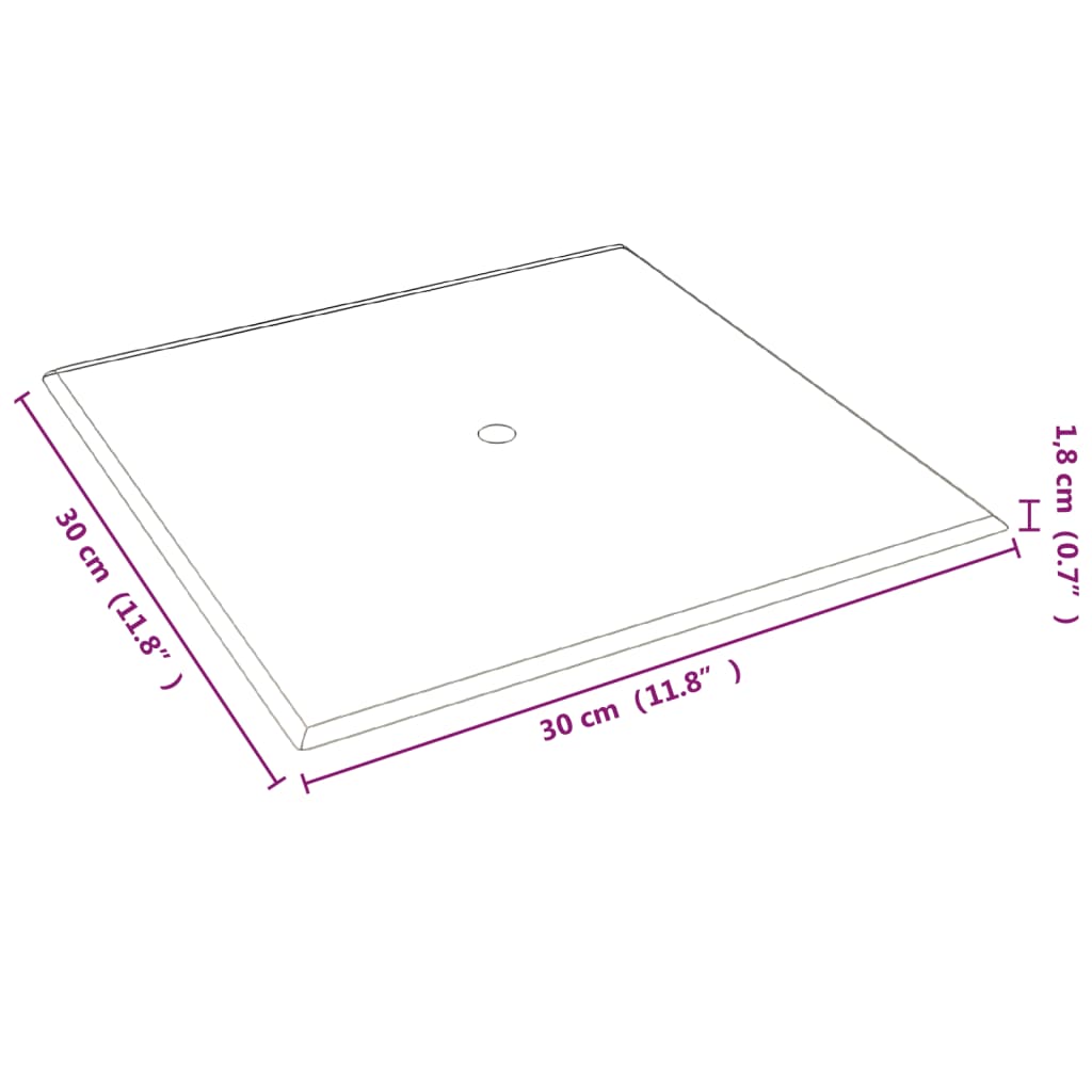 vidaXL Painel de parede 12 pcs 30x30 cm tecido 1,08 m² castanho