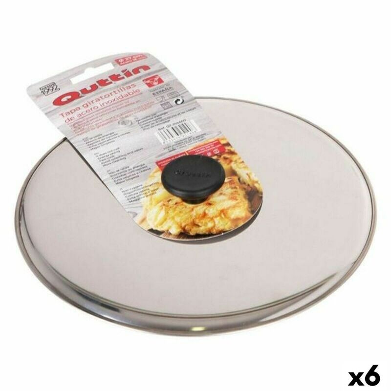 Quttin|Tampa viradora de tortillas Quttin 144881 Ø 27 cm 27 x 27 x 3 cm Aço inoxidável (6 Unidades) Quttin|Tampa viradora de tortillas Quttin 144881 Ø 27 cm 27 x 27 x 3 cm Aço inoxidável (6 Unidades)