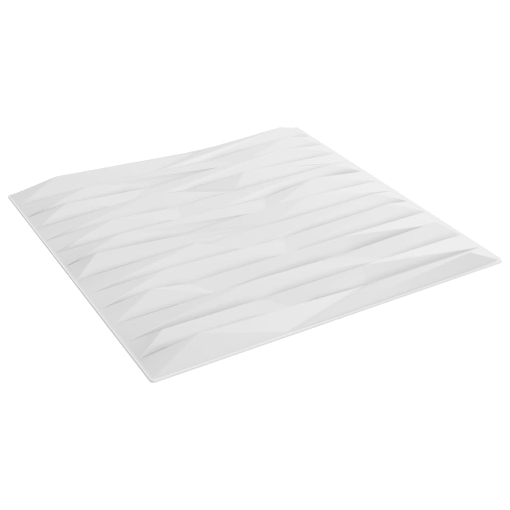 vidaXL Painéis de parede 48 pcs 50x50 cm 12m² XPS pedra branco