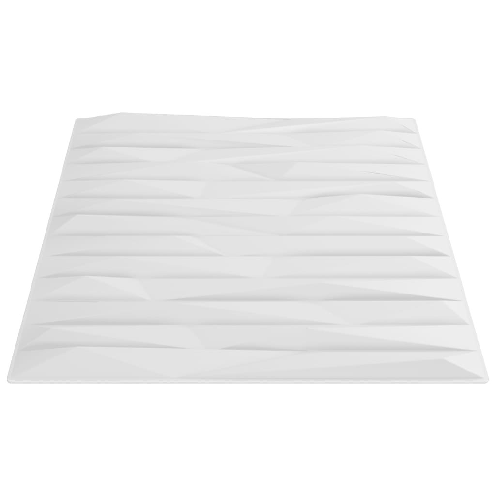 vidaXL Painéis de parede 48 pcs 50x50 cm 12m² XPS pedra branco