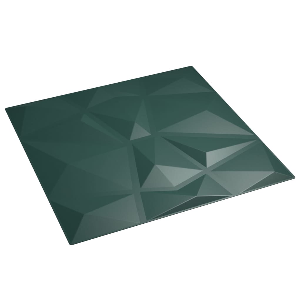 vidaXL Painéis de parede 48 pcs 50x50 cm 12m² XPS diamante verde