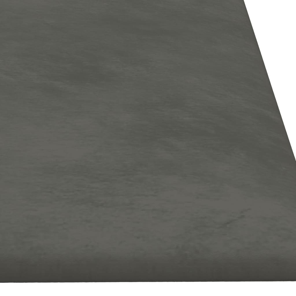 vidaXL Painel de parede 12 pcs 90x30 cm veludo 3,24 m² cinza-escuro