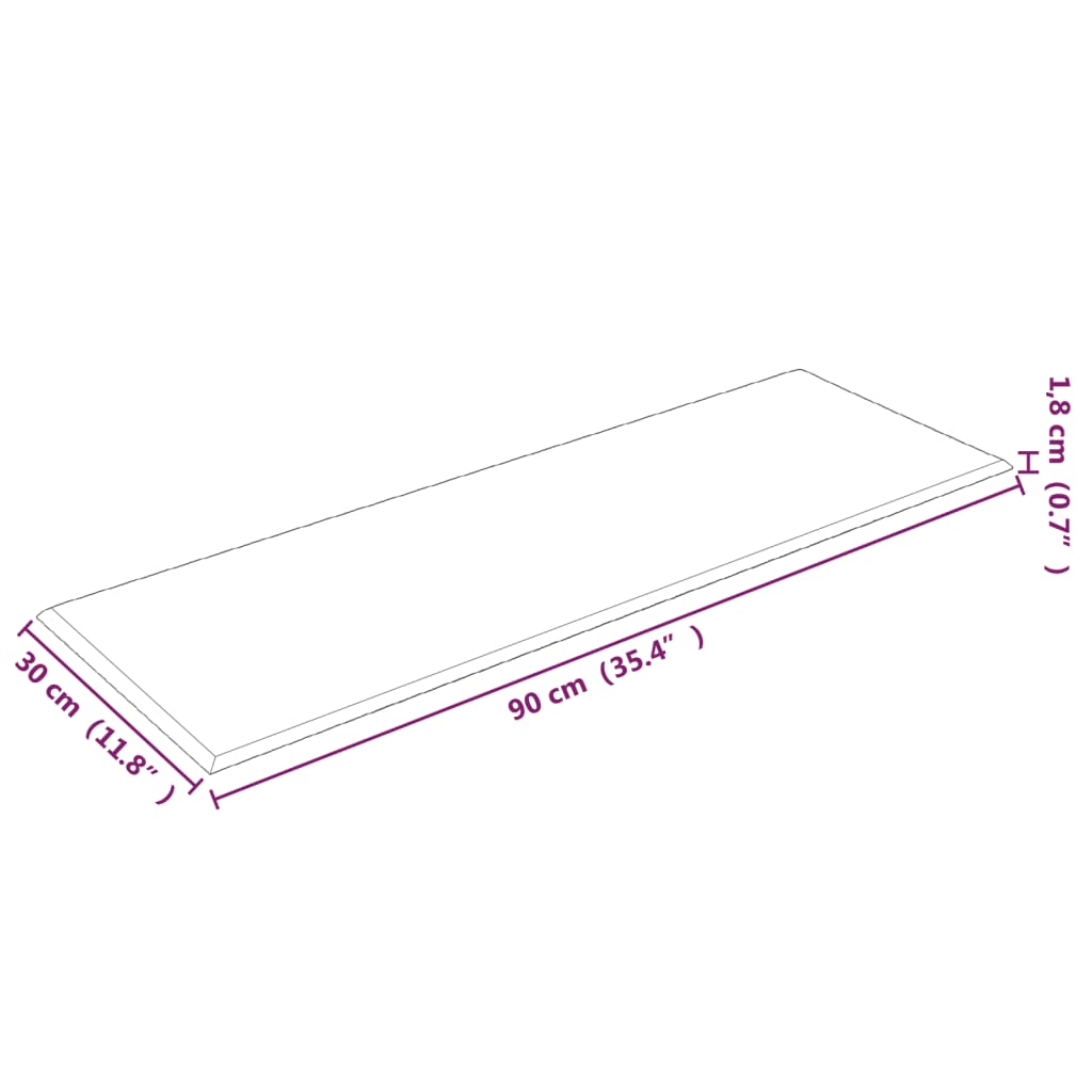 vidaXL Painel de parede 12 pcs 90x30 cm veludo 3,24 m² rosa