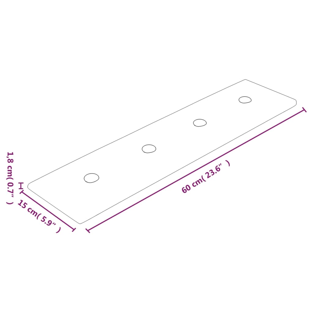 vidaXL Painel parede 12pcs 60x15 cm couro artificial 1,08 m² vermelho