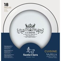 Santa Clara|Louça Santa Clara Cuisine Porcelana Redonda 18 Peças (2 Unidades)