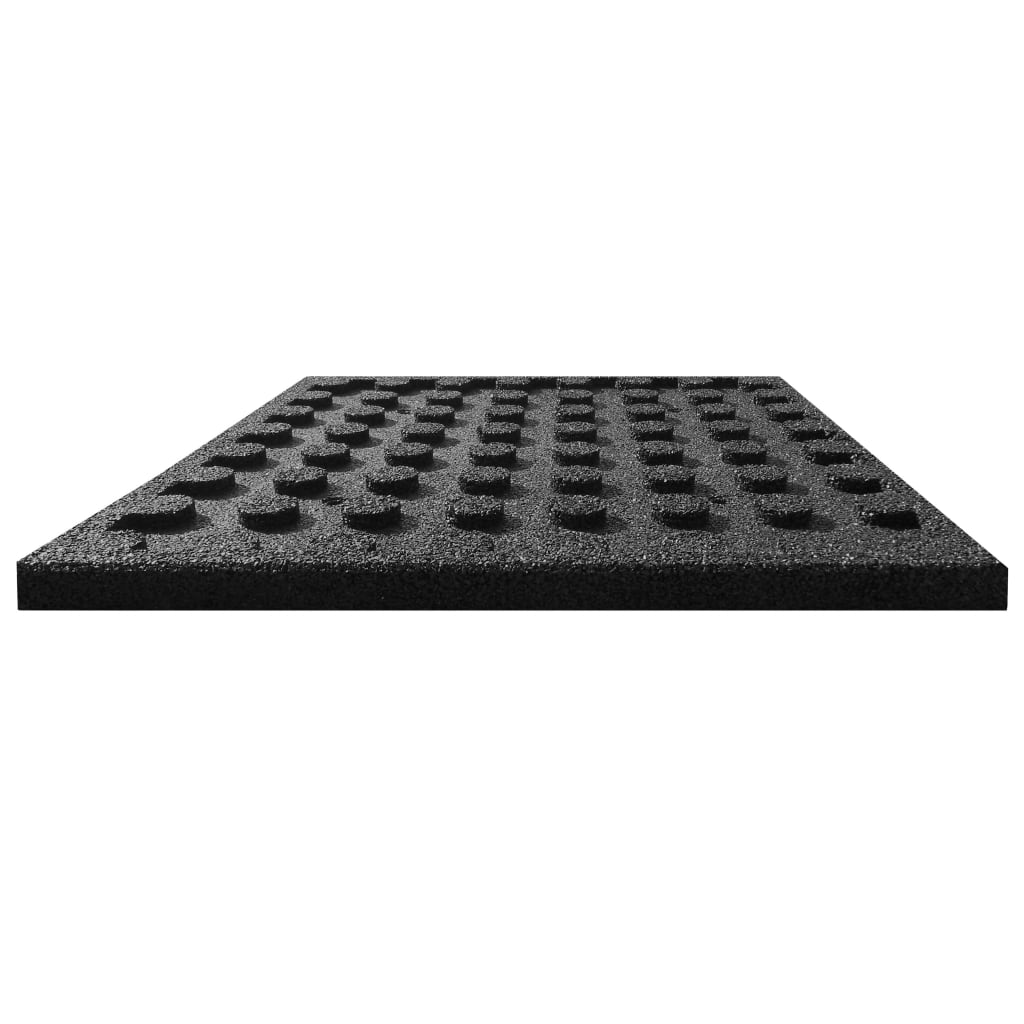 vidaXL Ladrilhos proteção contra quedas 18 pcs borracha 50x50x3cm preto