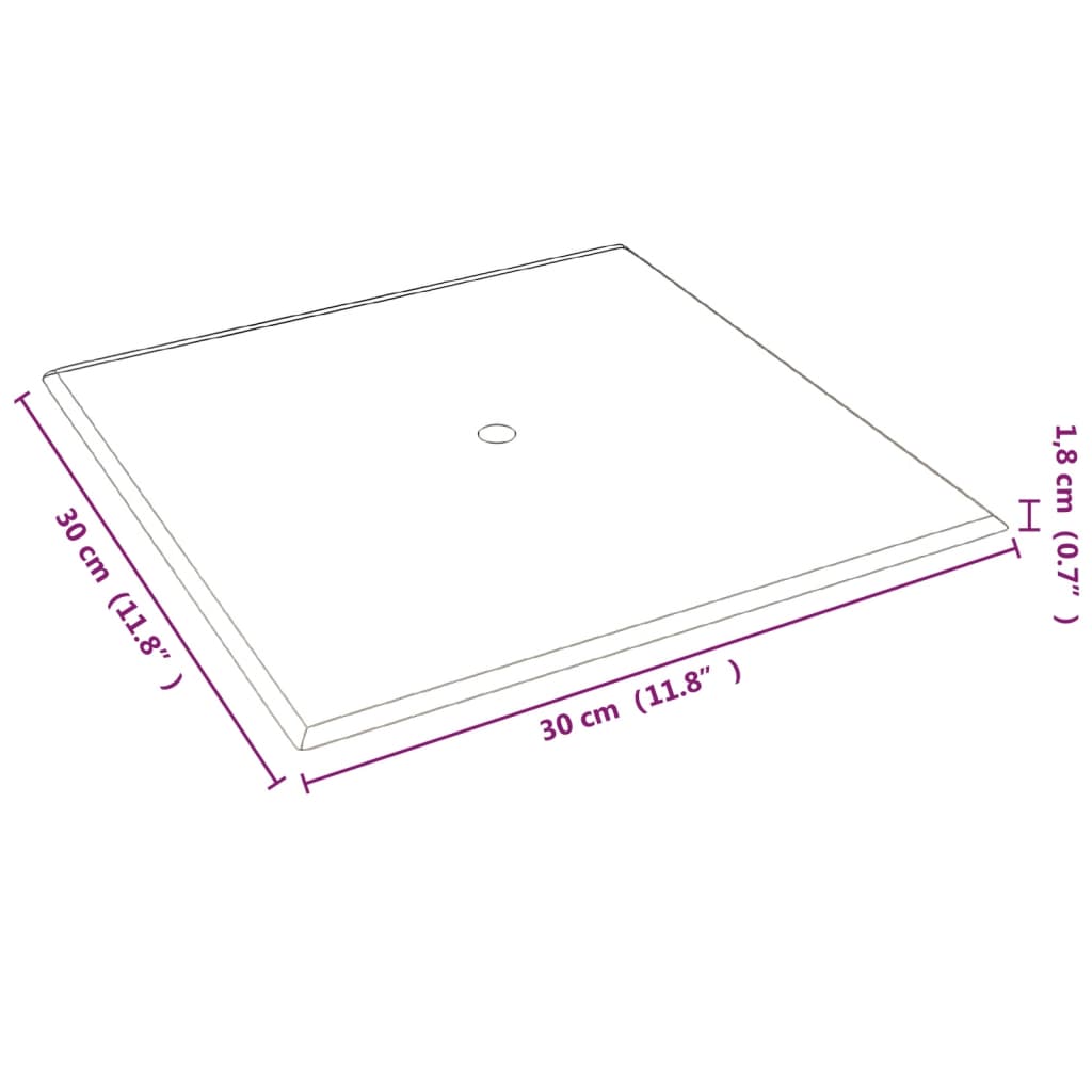 vidaXL Painel de parede 12 pcs 30x30cm tecido 1,08 m² cor cinza-escuro