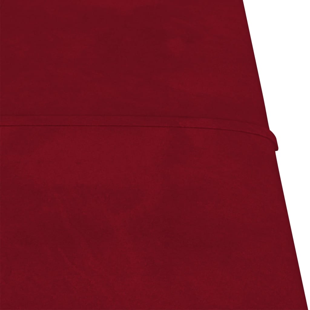 vidaXL Painel parede 12 pcs 30x30 cm veludo 1,08 m² vermelho tinto