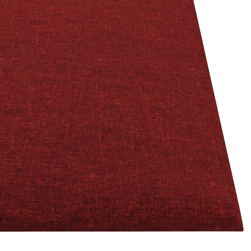 vidaXL Painel parede 12 pcs 30x30 cm tecido 1,08 m² cor vermelho tinto