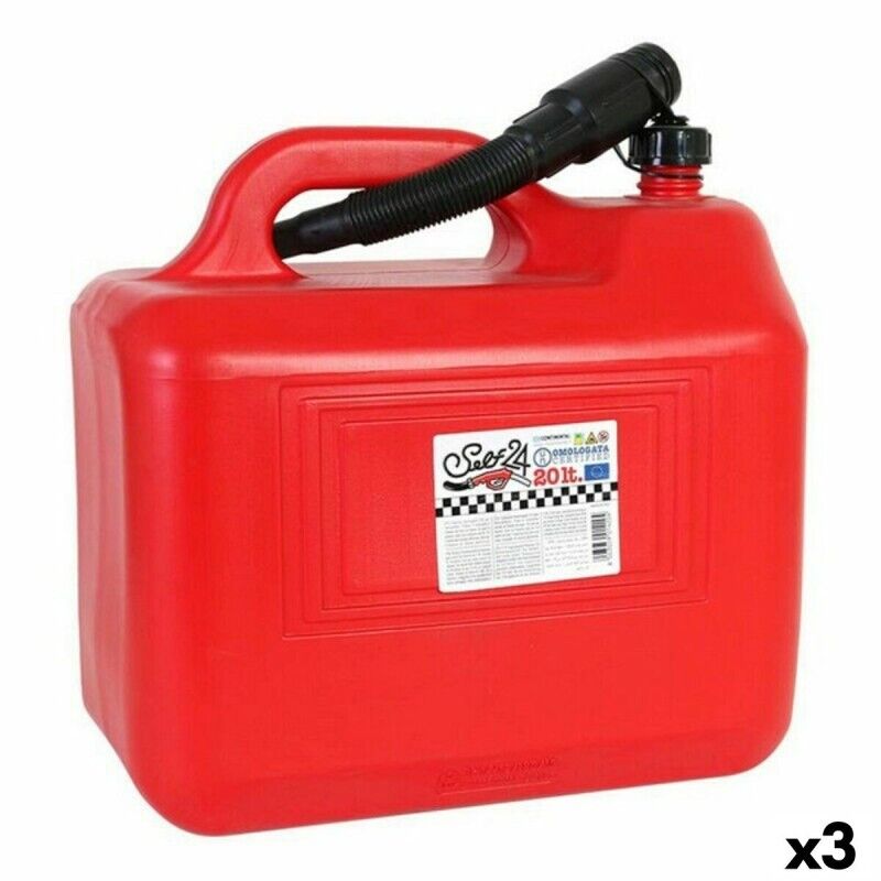Continental|Tanque para Combustível com Funil Self Continental Self 20 L (3 Unidades) Continental|Tanque para Combustível com Funil Self Continental Self 20 L (3 Unidades)