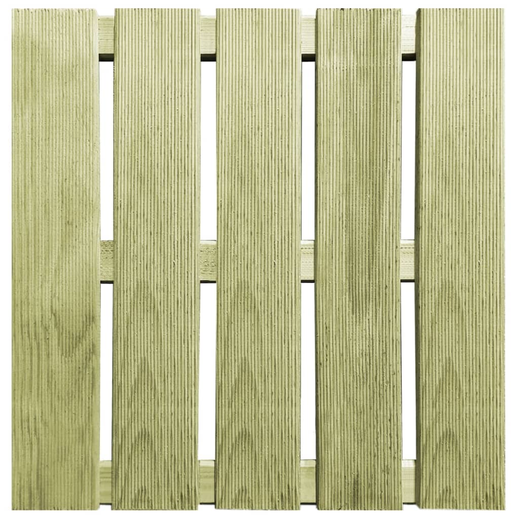 vidaXL Ladrilhos de pavimento 12 pcs 50x50 cm madeira verde