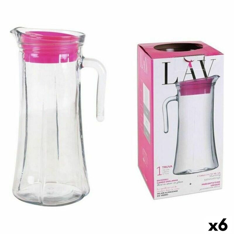 LAV|Jarro de Vidro Transparente LAV LV-TRU140 PK0001RP (6 Unidades) (1400 ml) LAV|Jarro de Vidro Transparente LAV LV-TRU140 PK0001RP (6 Unidades) (1400 ml)