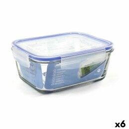 MasterChef|Lancheira Hermética MasterChef Cinzento Transparente Quadrado 1,1 L (6 Unidades)