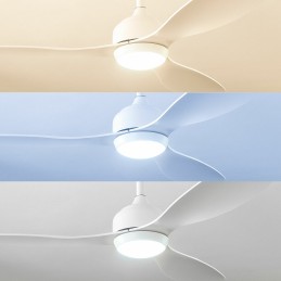 Ventoinha de Teto com Luz LED e 3 Pás ABS Flaled InnovaGoods Branco 36 W 52" Ø132 cm