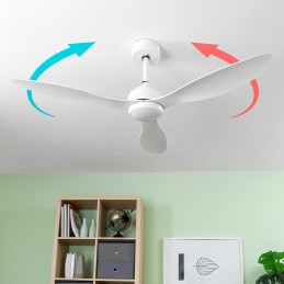 Ventoinha de Teto com Luz LED e 3 Pás ABS Flaled InnovaGoods Branco 36 W 52" Ø132 cm