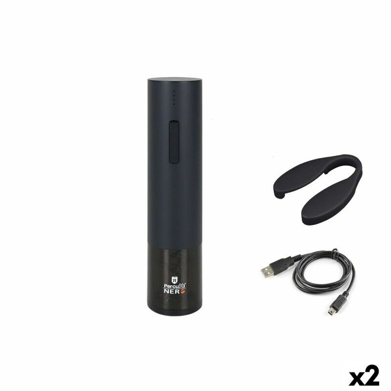 Percutti|Saca-rolhas elétrico Percutti Nero Preto (2 Unidades) Percutti|Saca-rolhas elétrico Percutti Nero Preto (2 Unidades)