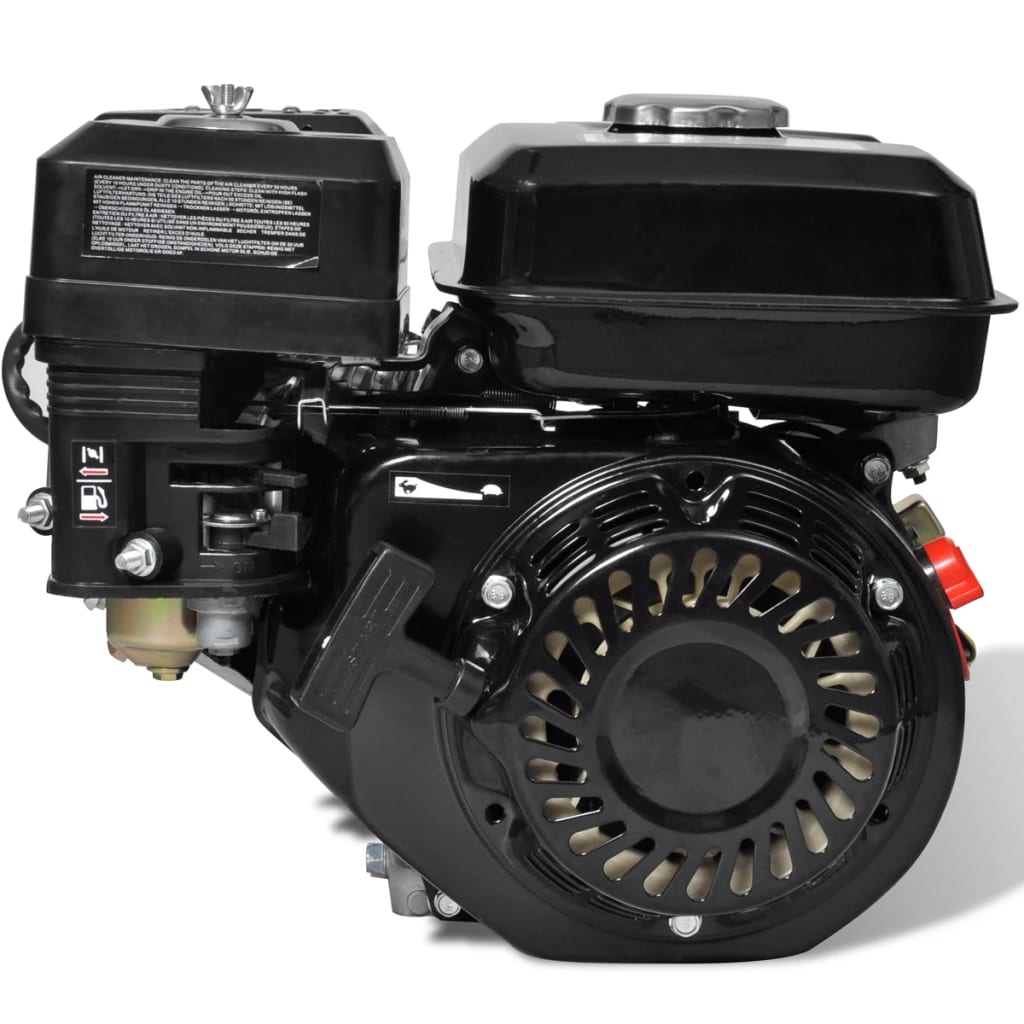 vidaXL Motor a gasolina 6,5 CV 4,8 kW preto