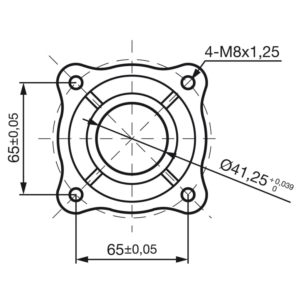 vidaXL Motor a gasolina 6,5 CV 4,8 kW preto