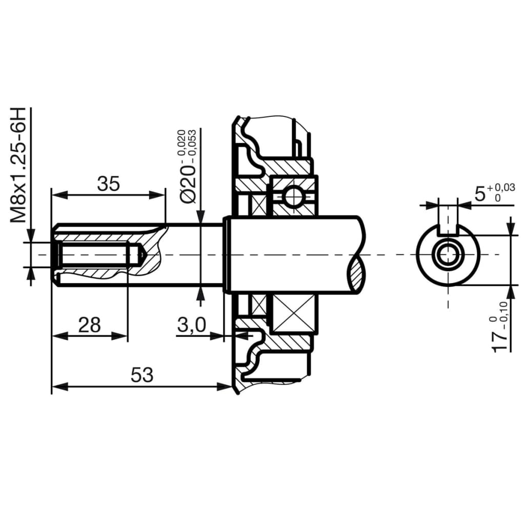 vidaXL Motor a gasolina 6,5 CV 4,8 kW preto