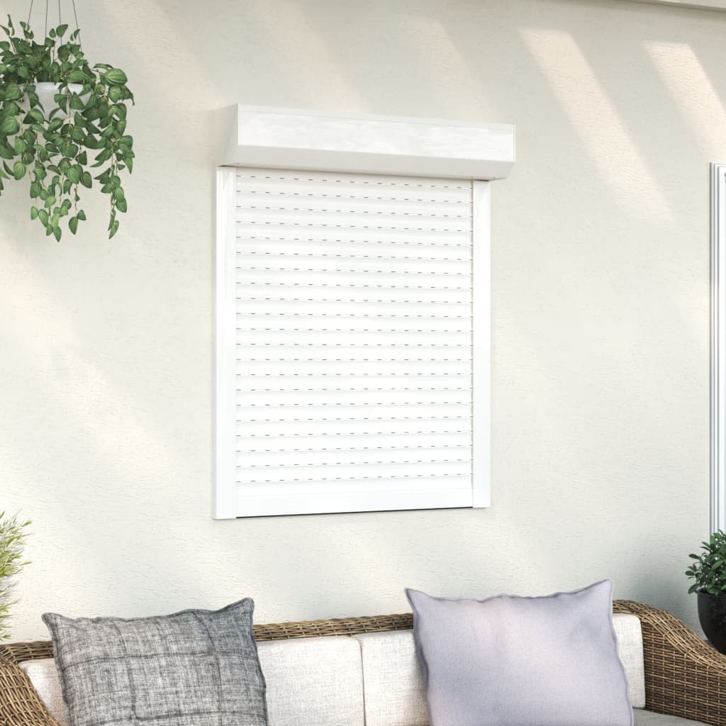 vidaXL Persiana de enrolar em alumínio 70x100 cm branco