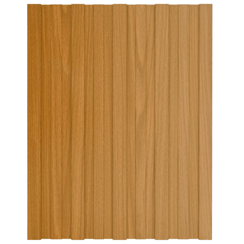 vidaXL Painel de telhado 36 pcs 60x45 cm aço galvanizado natural