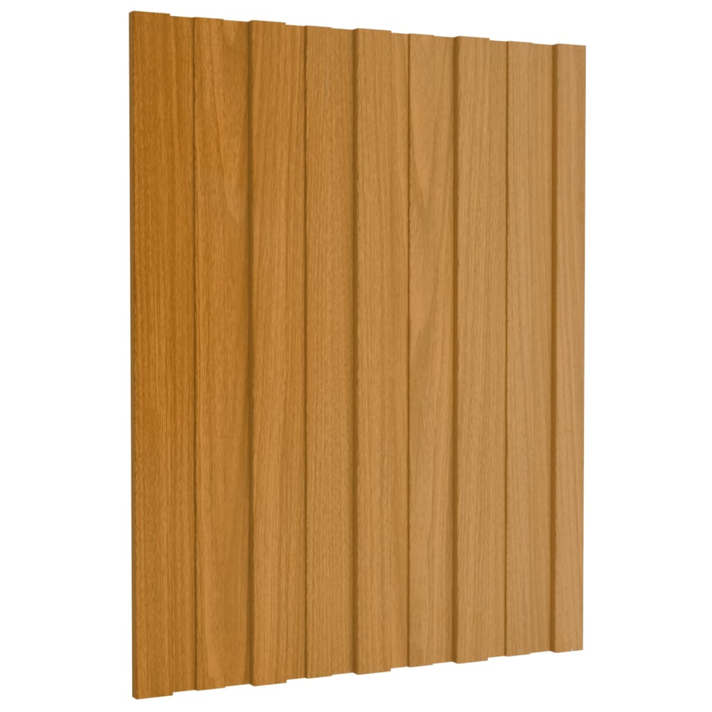 vidaXL Painel de telhado 36 pcs 60x45 cm aço galvanizado natural