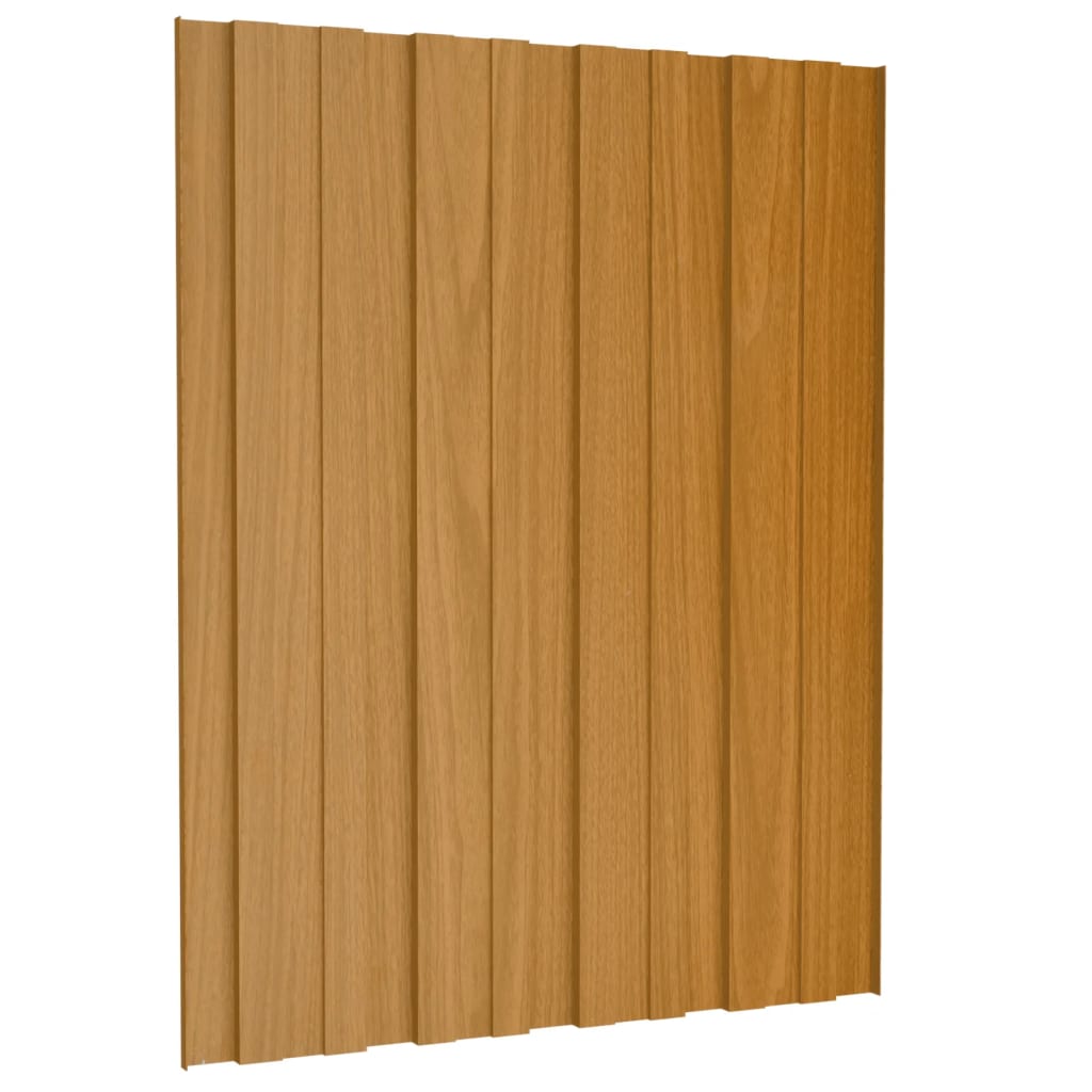 vidaXL Painel de telhado 36 pcs 60x45 cm aço galvanizado natural