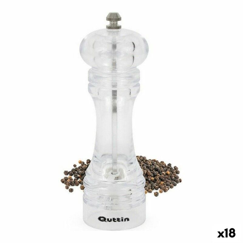 Quttin|Moinho de Pimenta Quttin Transparente 6,5 x 6,5 x 19 cm Quttin|Moinho de Pimenta Quttin Transparente 6,5 x 6,5 x 19 cm