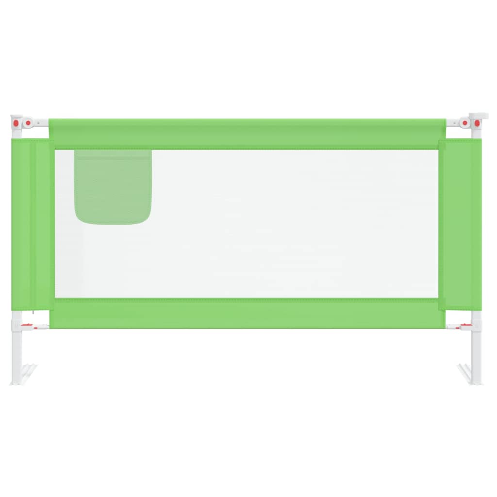 vidaXL Barra de segurança p/ cama infantil tecido 150x25 cm verde