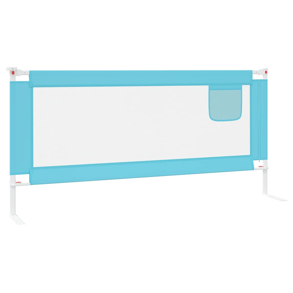 vidaXL Barra de segurança p/ cama infantil tecido 200x25 cm azul