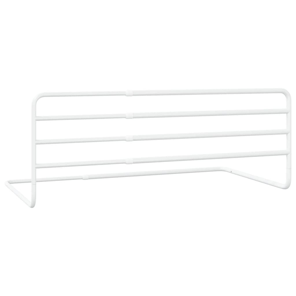 vidaXL Barra de segurança p/ cama infantil (76-137)x55 cm ferro branco