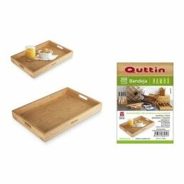 Quttin|Tabuleiro Quttin 62326 Bambu 40 x 27 x 4,6 cm (6 Unidades)