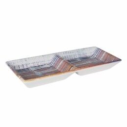La Mediterránea|bandeja de aperitivos La Mediterránea Boreal 2 Compartimentos 25 x 11 x 3 cm (24 Unidades)