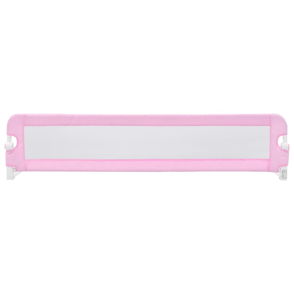 vidaXL Barra de segurança p/ cama infantil 180x42cm poliéster rosa