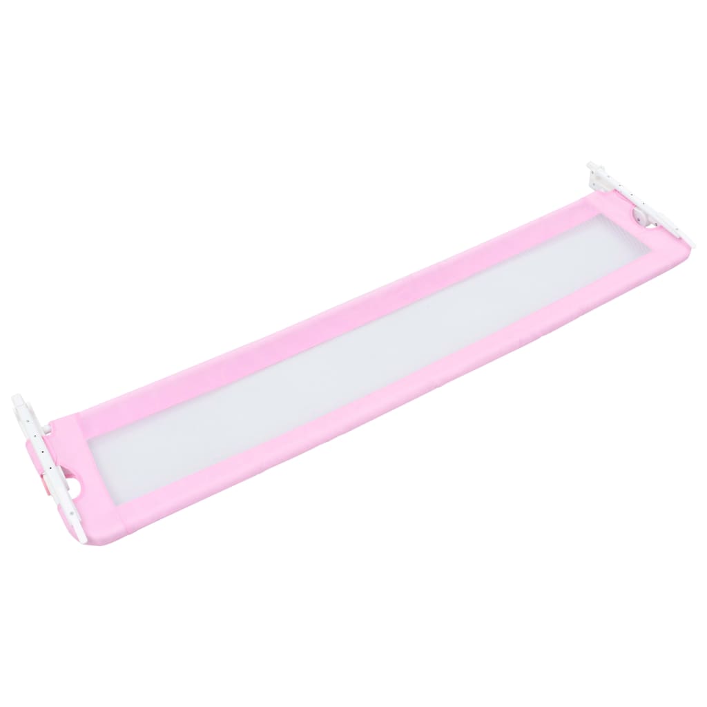 vidaXL Barra de segurança p/ cama infantil 180x42cm poliéster rosa