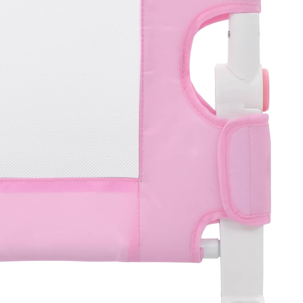 vidaXL Barra de segurança p/ cama infantil 180x42cm poliéster rosa