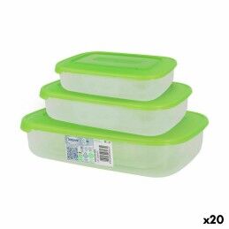 Quid|Lancheira Quadrada com Tampa Quid Inspira 620 ml Verde Plástico (12 Unidades)