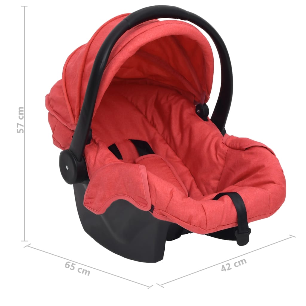 vidaXL Cadeira de automóvel para bebé 42x65x57 cm vermelho