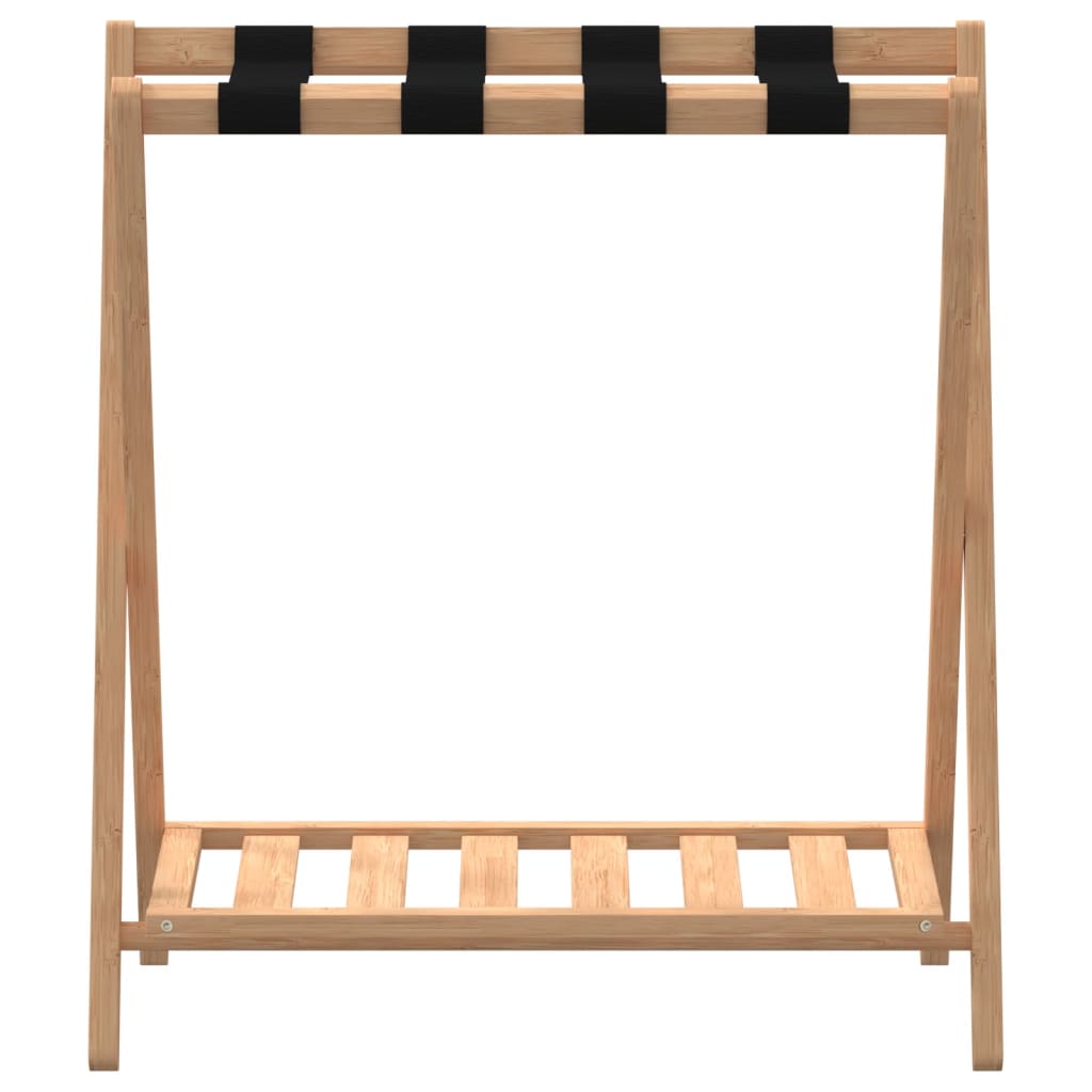 vidaXL Suporte de bagagem 68x38x58 cm bambu