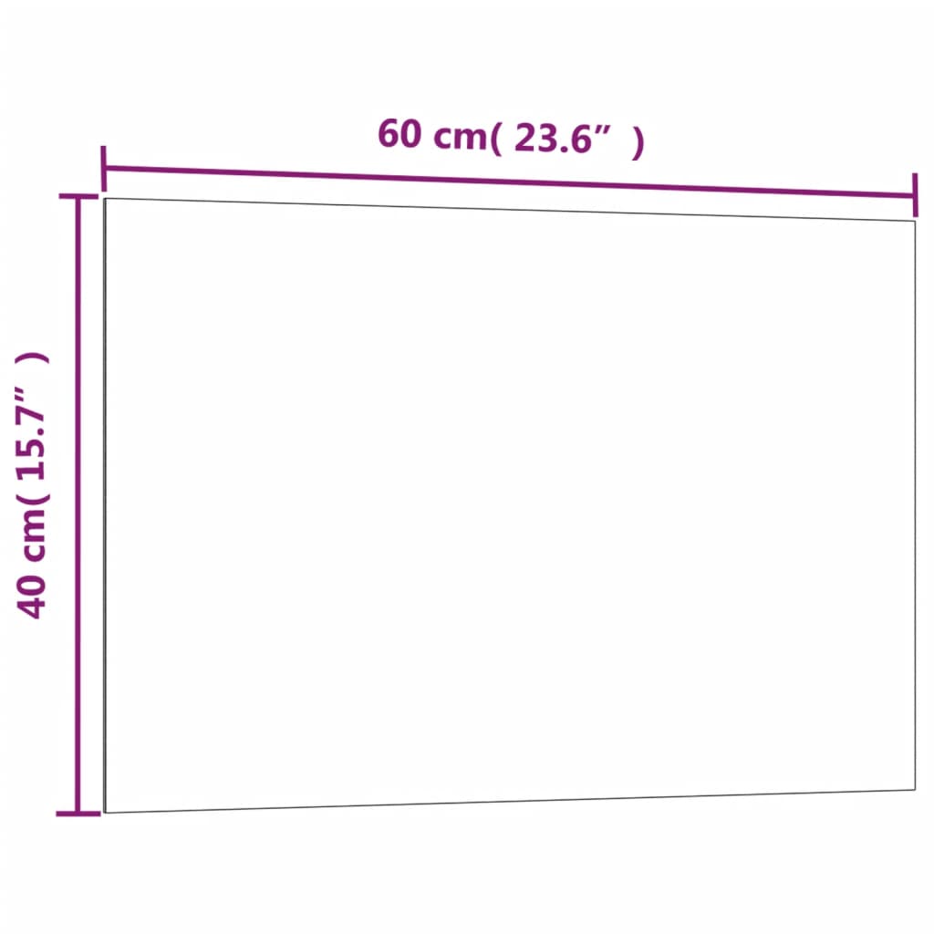 vidaXL Quadro magnético de parede 60x40 cm vidro temperado branco