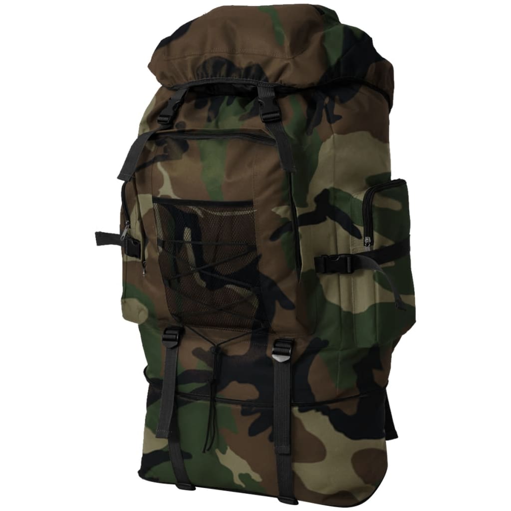 vidaXL Mochila estilo camuflagem do exército XXL 100 L