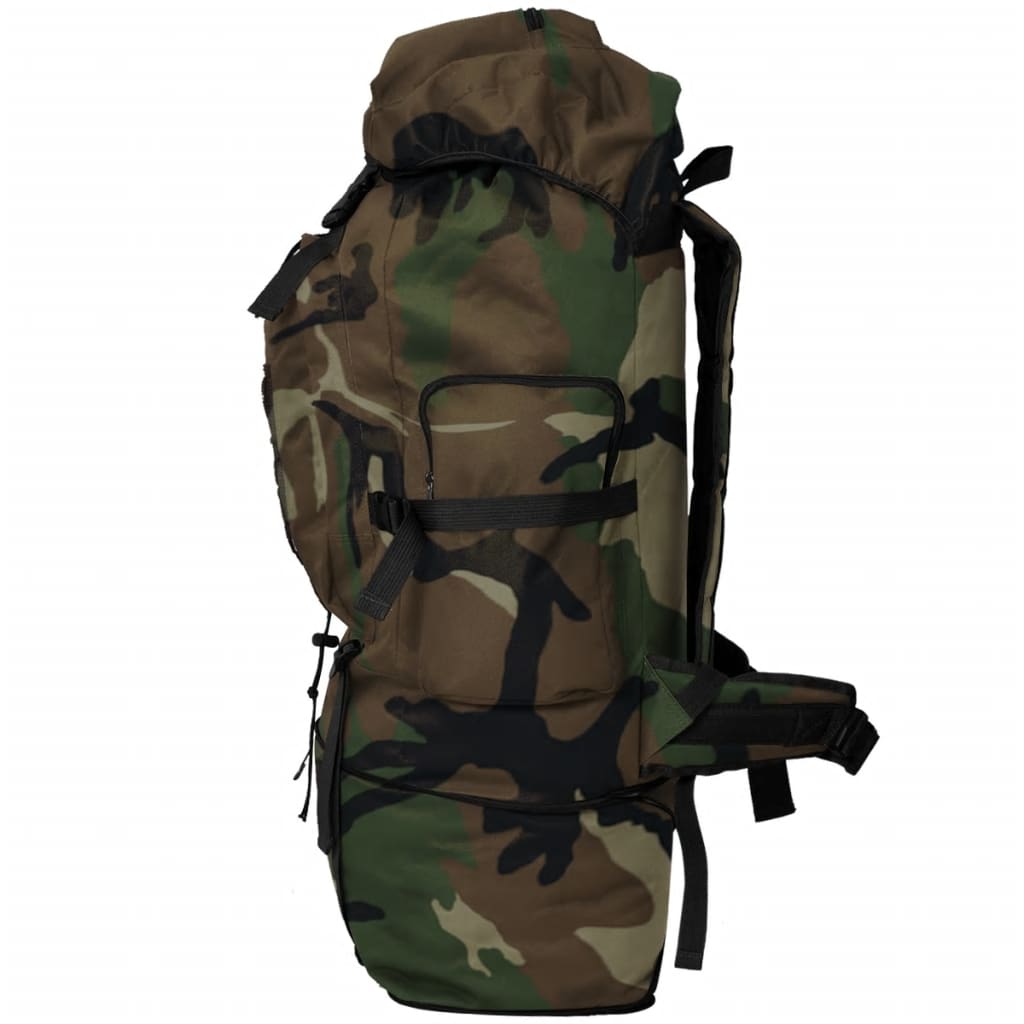 vidaXL Mochila estilo camuflagem do exército XXL 100 L