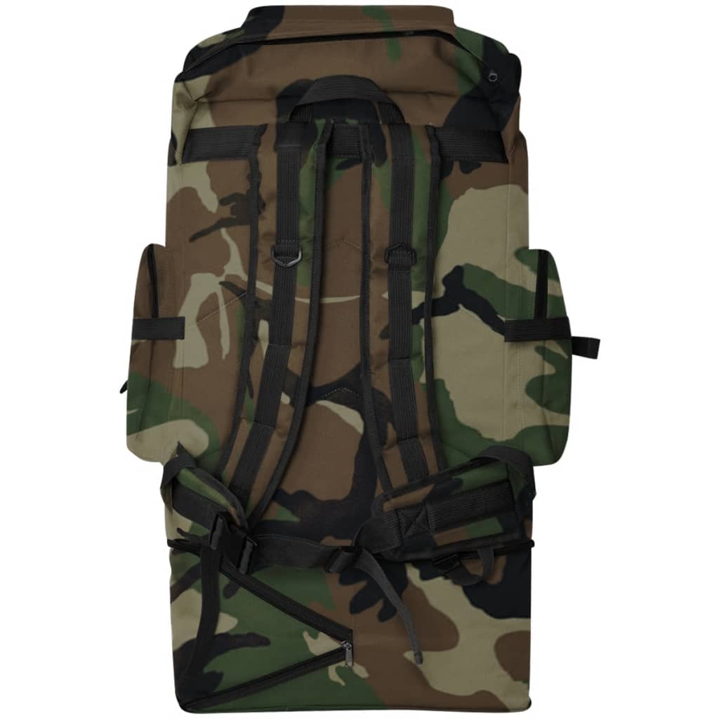 vidaXL Mochila estilo camuflagem do exército XXL 100 L